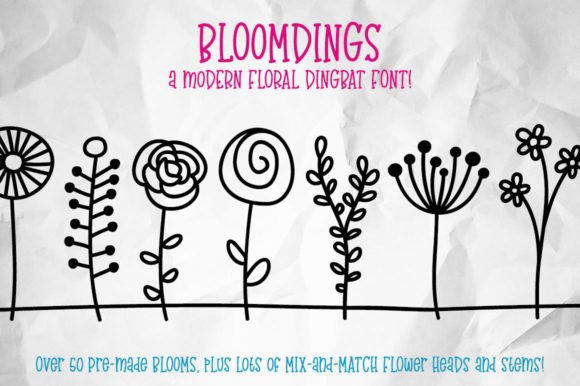 Bloomdings: A Modern Floral Font for Editorial Design