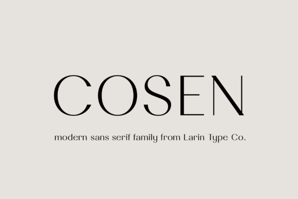 Cosen: A Modern Font for Elegant Design