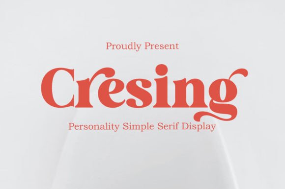 Cresing: A Modern Serif Font for Creative Campaigns
