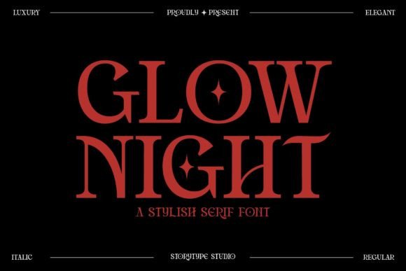 Glow Night: A Serif Font for Elegant Design
