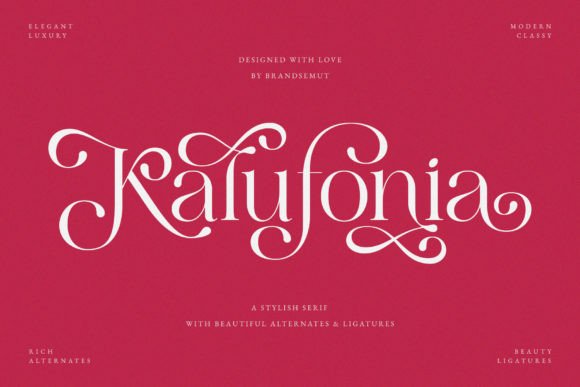 Kalufonia: A Stylish Serif Font